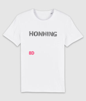 r8dio honning tshirt white front