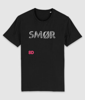 r8dio smoer tshirt black front