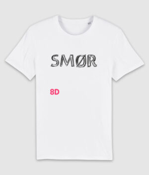 r8dio smoer tshirt white front