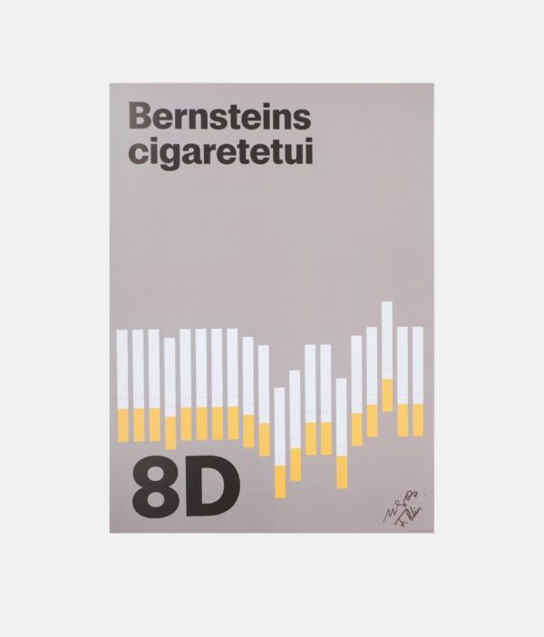r8dio bernsteins cigaretetui plakat 50x70 signed
